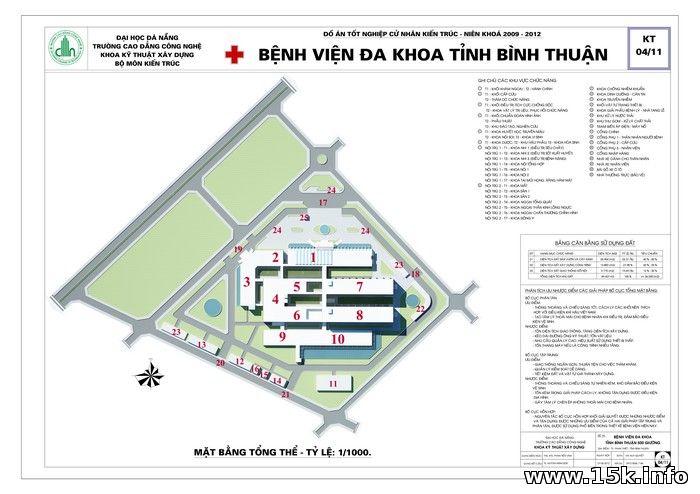 đồ án tốt nghiệp kts - bệnh viện đa khoa tỉnh Bình Thuận